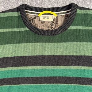 Camel Active Green Striped Crewneck Wool Blend Sweater Men’s XL